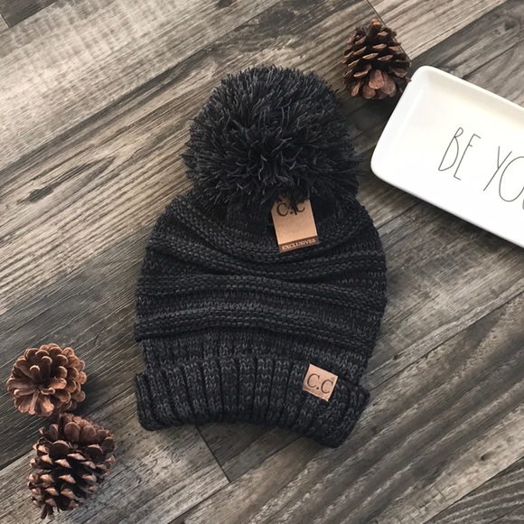 C.C Accessories - NWT- C.C Slouchy Beanie with Pom